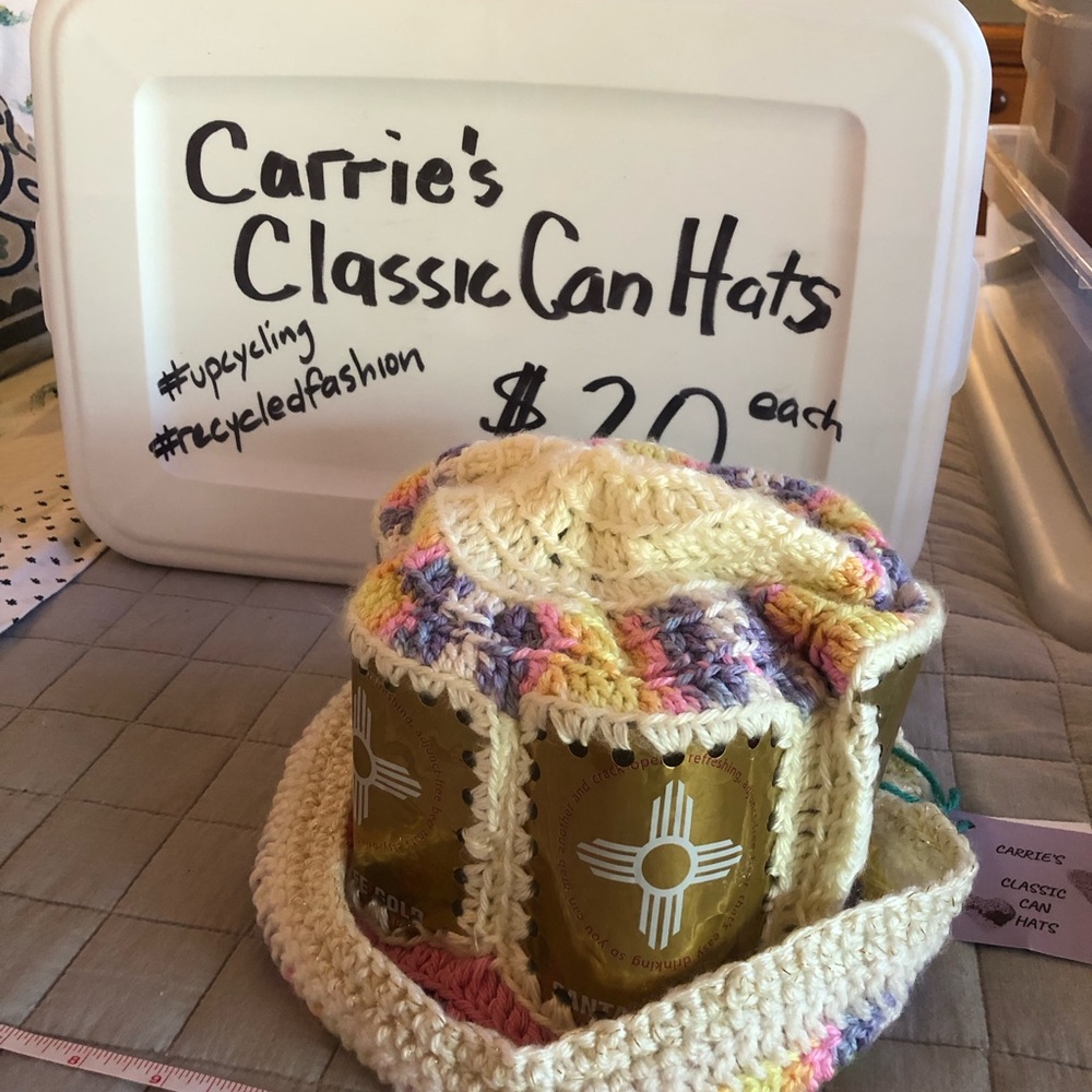 Beer Can Hat Handmade from Santa Fe Brewing Co. Cans. One size fits all